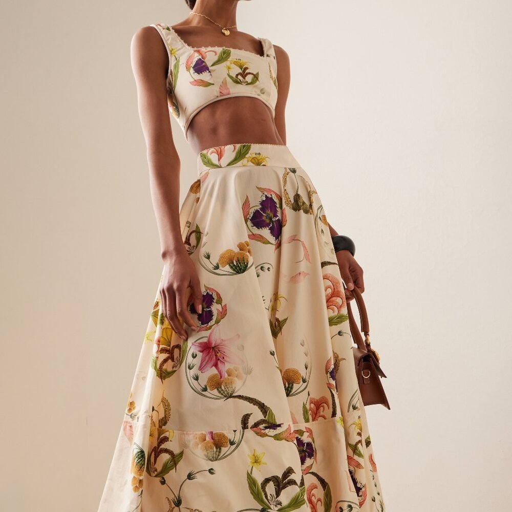 Agua by Agua Bendita Bergamota Cotton Maxi Skirt